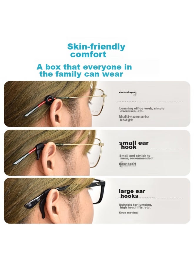 Oona Onna Eyeglass Anti-slip Retainer Holder Sports Ear Grip Hook White Round 8 Pairs - Image 4