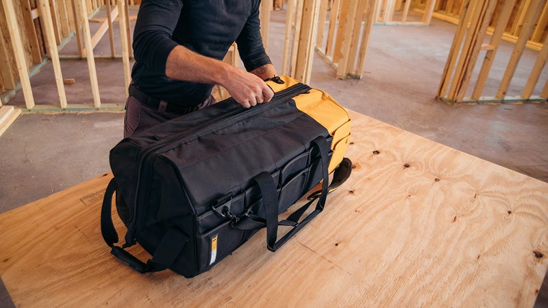 ToughBuilt â€“ 16" Massive Mouth Tool Bag, Heavy-Duty 1680D Ballistic Fabric Wide-Mouth Bag with Rigid Frame, Waterproof Hard Base & Reinforced Handles (TB-60-16) - Image 4