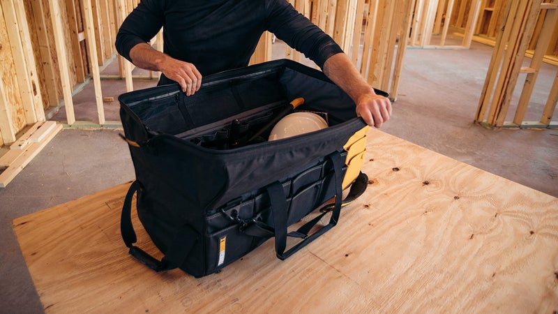 ToughBuilt â€“ 16" Massive Mouth Tool Bag, Heavy-Duty 1680D Ballistic Fabric Wide-Mouth Bag with Rigid Frame, Waterproof Hard Base & Reinforced Handles (TB-60-16) - Image 5