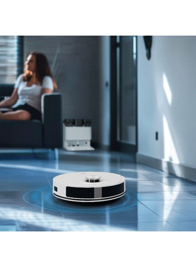 GREEN LION Ultra Vac Robot All-in-One Station Vacuum Cleaner with 8000Pa Suction / Self-Washing, Self-Drying, Self-Cleaning, and Self-Emptying Features / LIDAR Navigation / Intelligent No-Go Zone Detection / Auto Empty & Refill / Obstacle Avoidance - White - Image 2