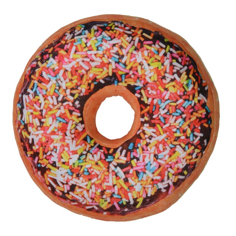 Large Doughnut Throw Pillow Soft Novelty Doughnut Shaped Ring Soft Cushion Pillow 40cm