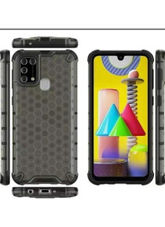 Generic Case Cover Honeycomb Case Shockproof Camera Protection Cover Compatible with  Samsung galaxy m31 (Gray)  - Image 1