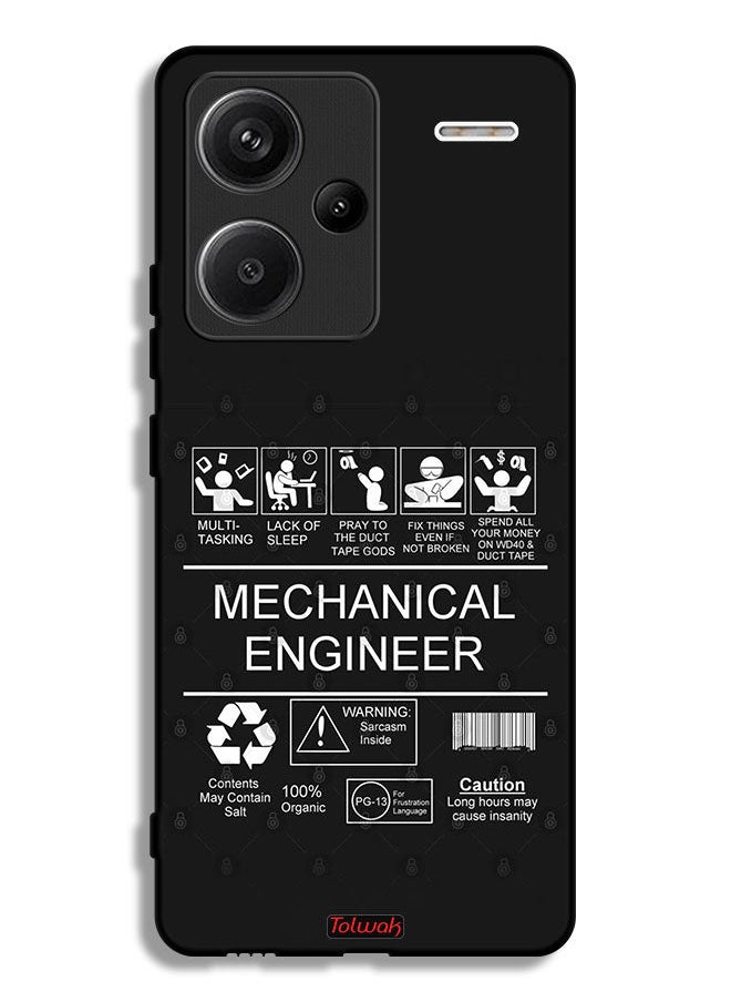 Tolwak Xiaomi Redmi Note 13 Pro Plus Protective Case Cover Mechanical Engineer Sticker  - Image 1