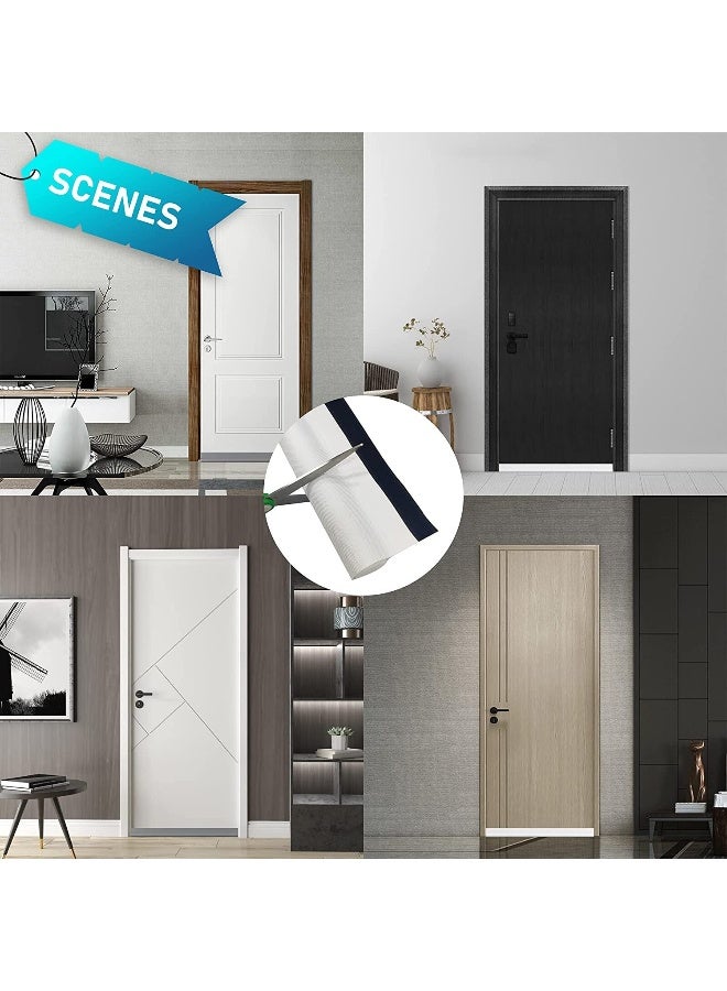 SYIPO Door Draft Stopper Bottom One Sided Door Draft Blockers，37" Cutable Under Door Draft Blocker Insulator Door Sweep Weather Stripping Soundproof，Fits for Interior／Exterior Doors，1 Pack,Brown - Image 5