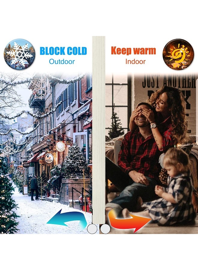 SYIPO Door Draft Stopper Bottom One Sided Door Draft Blockers，37" Cutable Under Door Draft Blocker Insulator Door Sweep Weather Stripping Soundproof，Fits for Interior／Exterior Doors，1 Pack,Brown - Image 3