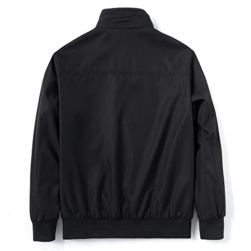 URBANFIND Men's Sports Shell Jacket Lightweight Windbreaker Outdoor Recreation Coat US 2XL Black - Image 2
