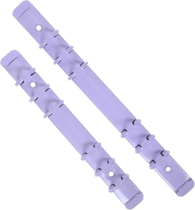 Purple Metal Clips With O Ring Design For Loose Leaf Notebook Binding 2 Pieces - Image 1