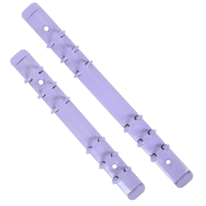 Purple Metal Clips With O Ring Design For Loose Leaf Notebook Binding 2 Pieces - Image 2
