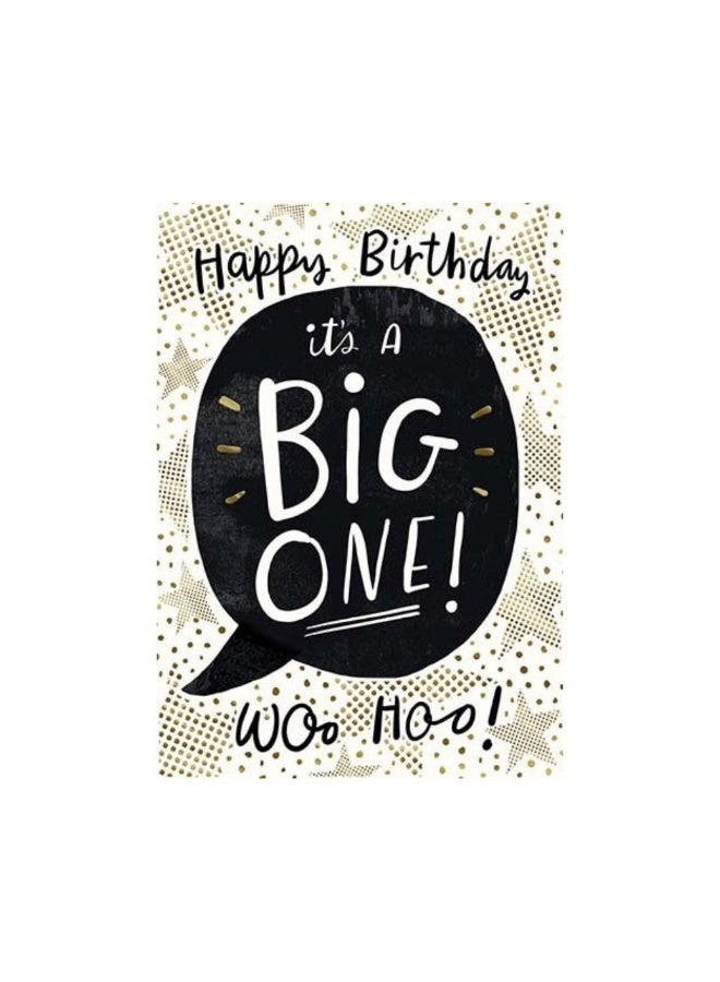 Raspberry Blossom Raspberry Blossom It's a Big One Woo Hoo Birthday Greeting Card 