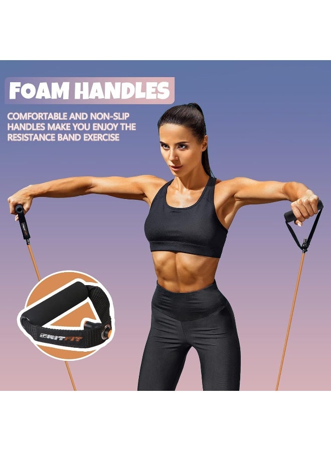 RitFit RitFit New Yellow Strength Training Resistance Band with Comfortable Handles with Door Fixings and Start Guide  - Image 1