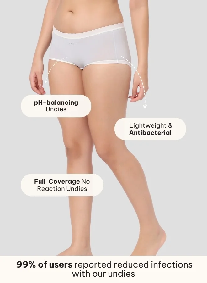 Intimate Queen Pack Of 1 Corn Bae Lacy Boyshorts – CloudSoft Luxury, Made from Corn Fiber | Soothes Skin, No Roll-Ups  | Best Price UAE