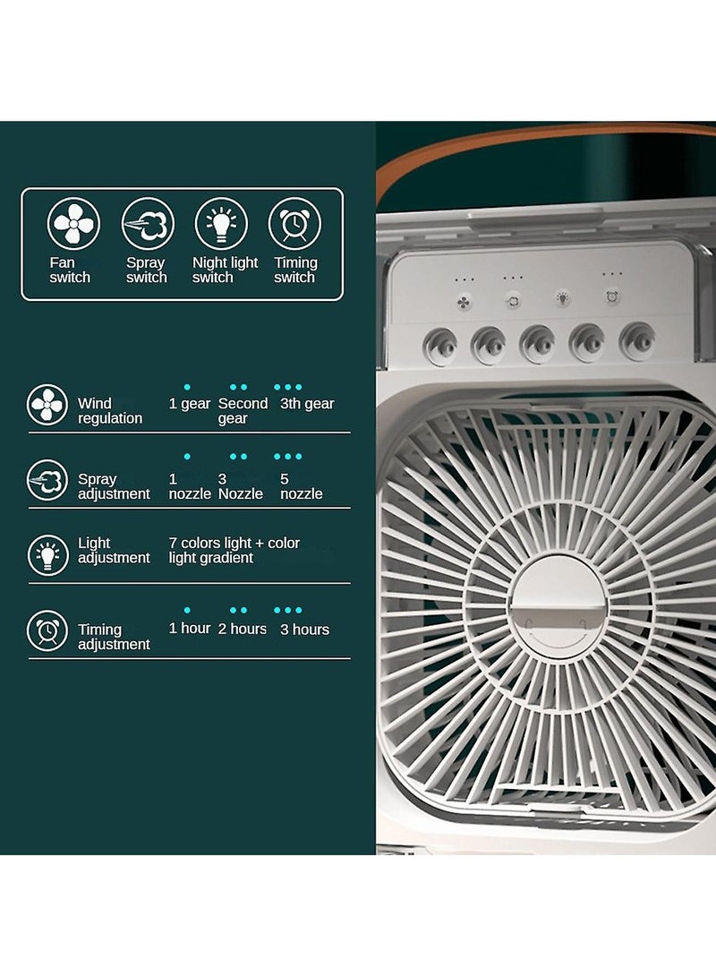 Portable Fan with USB Charging, Remote Control, Mini cooling fan with water hose Multicolor - Image 3