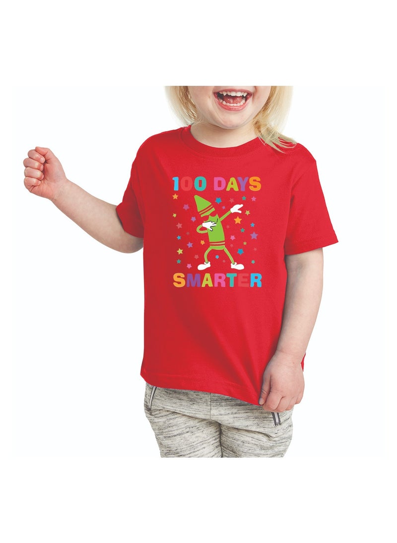 PRINTSHOP4ME Celebrate 100 Days of School Girl's Cotton T-Shirt - kid's T-Shirt - Celebrate 100 Days of School - Girl's 100 Days of School T-Shirt - kid's Gift  - Image 1