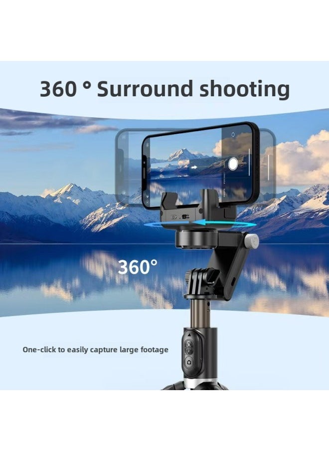 Q18 L09 Mobile Phone Gimbal Stabilizer Bluetooth Selfie Stick Light Follow-up Live Tripod-Color:L09 [white]