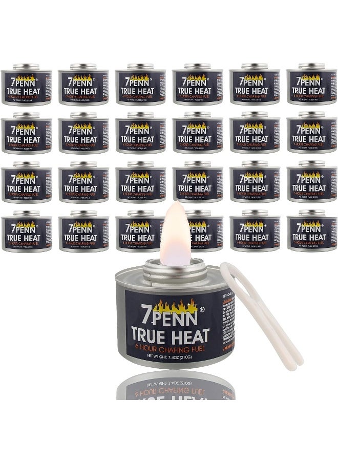 7Penn - Buffet Food Warmers For Parties, 12 Pack - 6 Hour Chafing Dish Fuel Cans Catering Food Warmers Buffet Heating Food Warmer Party Canned Heat Burner With Bonus Lid Openers - Image 1