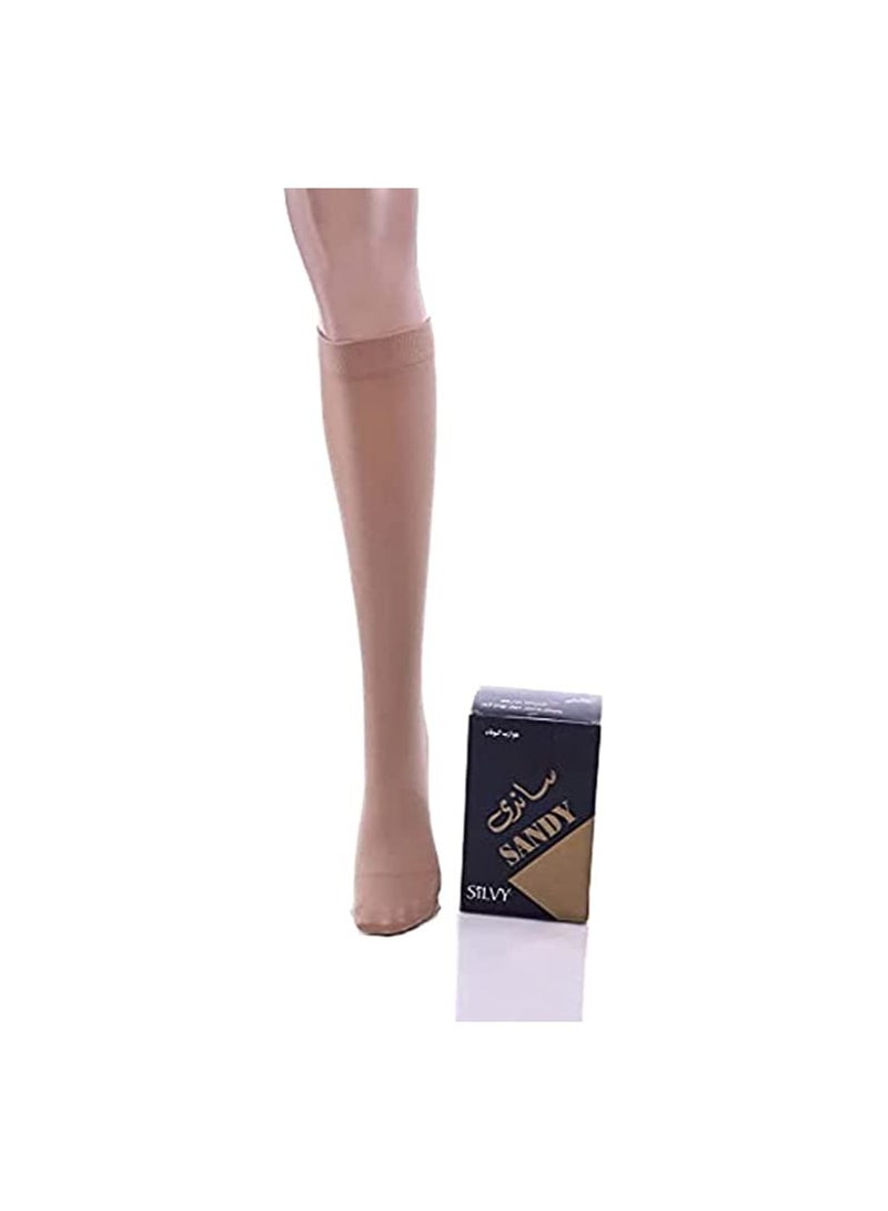 Silvy Sandy Veiled Pack Of 6 Socks Short , Beige1