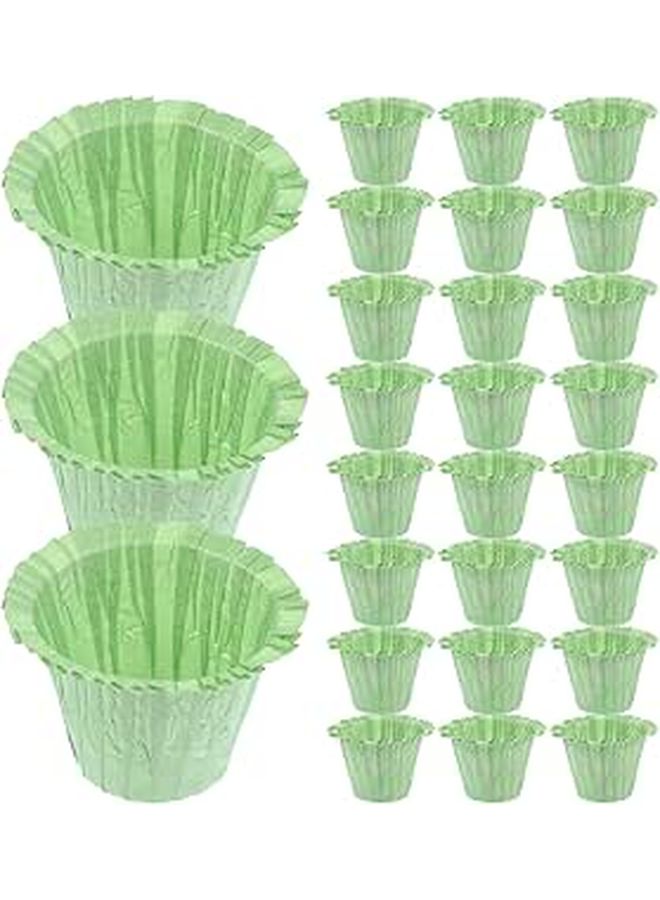 50pcs Greaseproof Colored Paper Muffin Liners For Baking And Party Use - Image 1