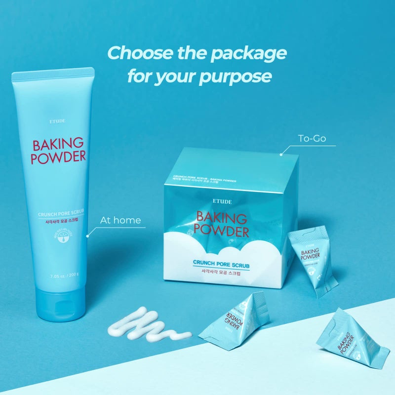 ETUDE Baking Powder Crunch Pore Scrub (0.25fl.oz x 24ea Pouches) | Korean Deep Pore Skin Care | Facial Scrub, Pore Cleansing Effect | Exfoliate & Moisturize Skin | Korean Skin Care, Kbeauty - Image 2