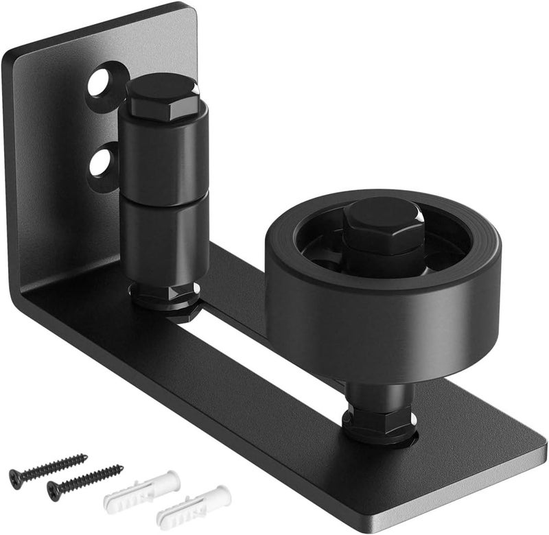 SMARTSTANDARD Sliding Barn Door Floor Guide for Bottom Adjustable Roller - 8 Setup Options for DIYers - Flush Design Bottom Flat Barn Door Floor Guide Stay Roller (Black) 1PCS - Image 1