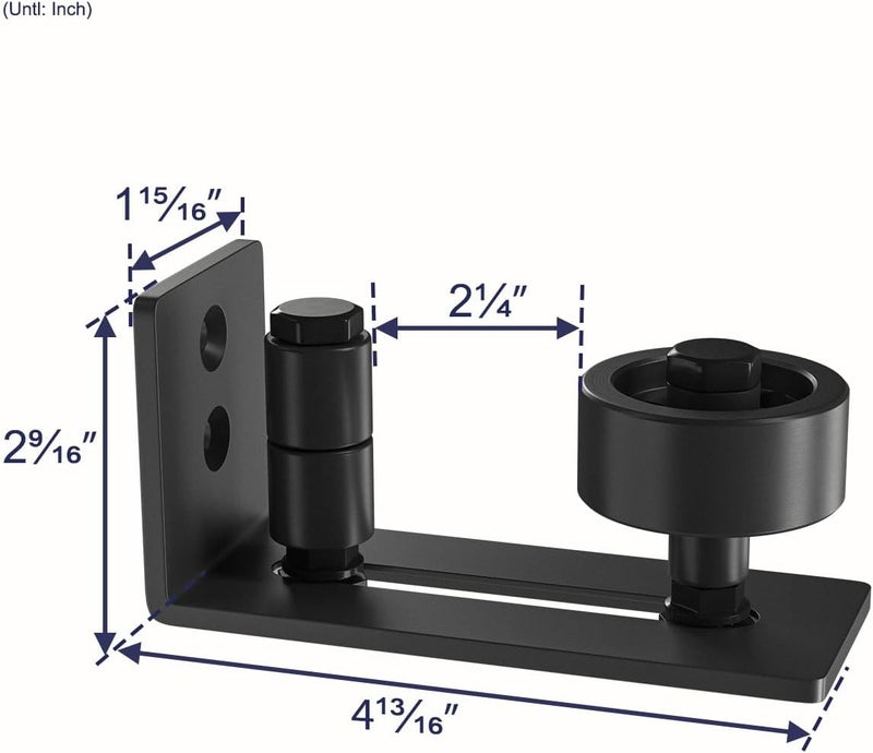 SMARTSTANDARD Sliding Barn Door Floor Guide for Bottom Adjustable Roller - 8 Setup Options for DIYers - Flush Design Bottom Flat Barn Door Floor Guide Stay Roller (Black) 1PCS - Image 5