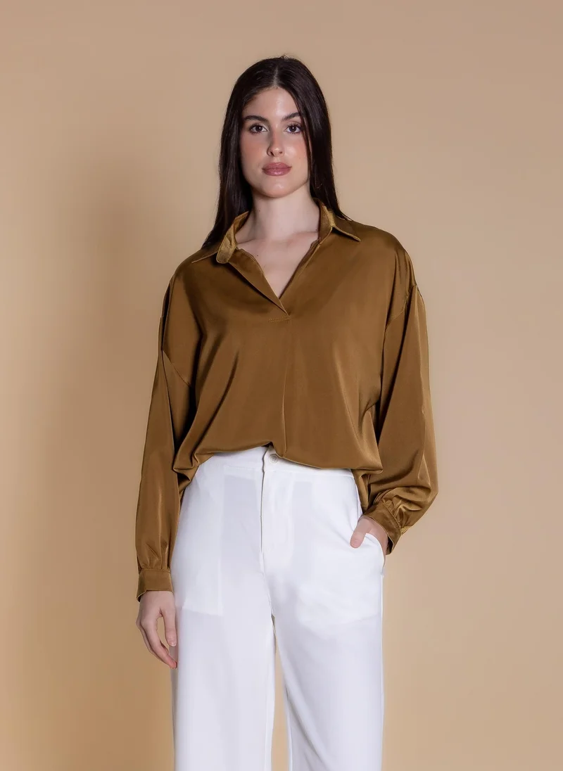 SHAPES COMFORT SATIN BLOUSE