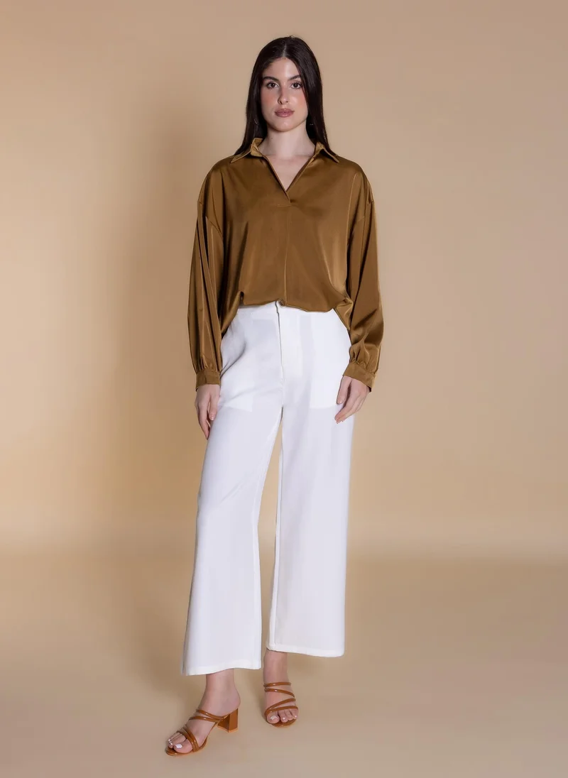 SHAPES COMFORT SATIN BLOUSE