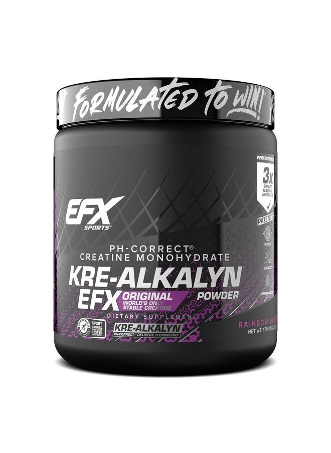 EFX SPORTS Kre-Alkalyn EFX Powder | pH Correct Creatine Monohydrate Powder Supplement | Strength, Muscle Growth & Performance | 110 Servings (Rainbow Blast)  - Image 1