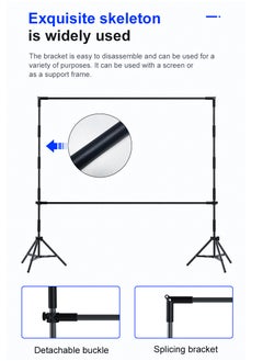 FlashHawk Projector Screen with Stand -100 inch 16:9 4K HD Portable Outdoor Indoor Projector Screen Rear Front Projection Screen Lightweight Movie Screen with Four-Legged Frame Carry Bag for Home Theater  - Image 5