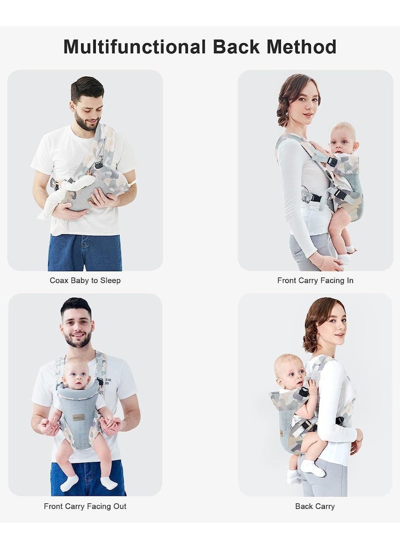 General Baby Wrap Carrier Baby Sling Newborn to Toddler Adjustable Holder Portable Convertible Front and Back Backpack Carry (Camouflage)  - Image 2