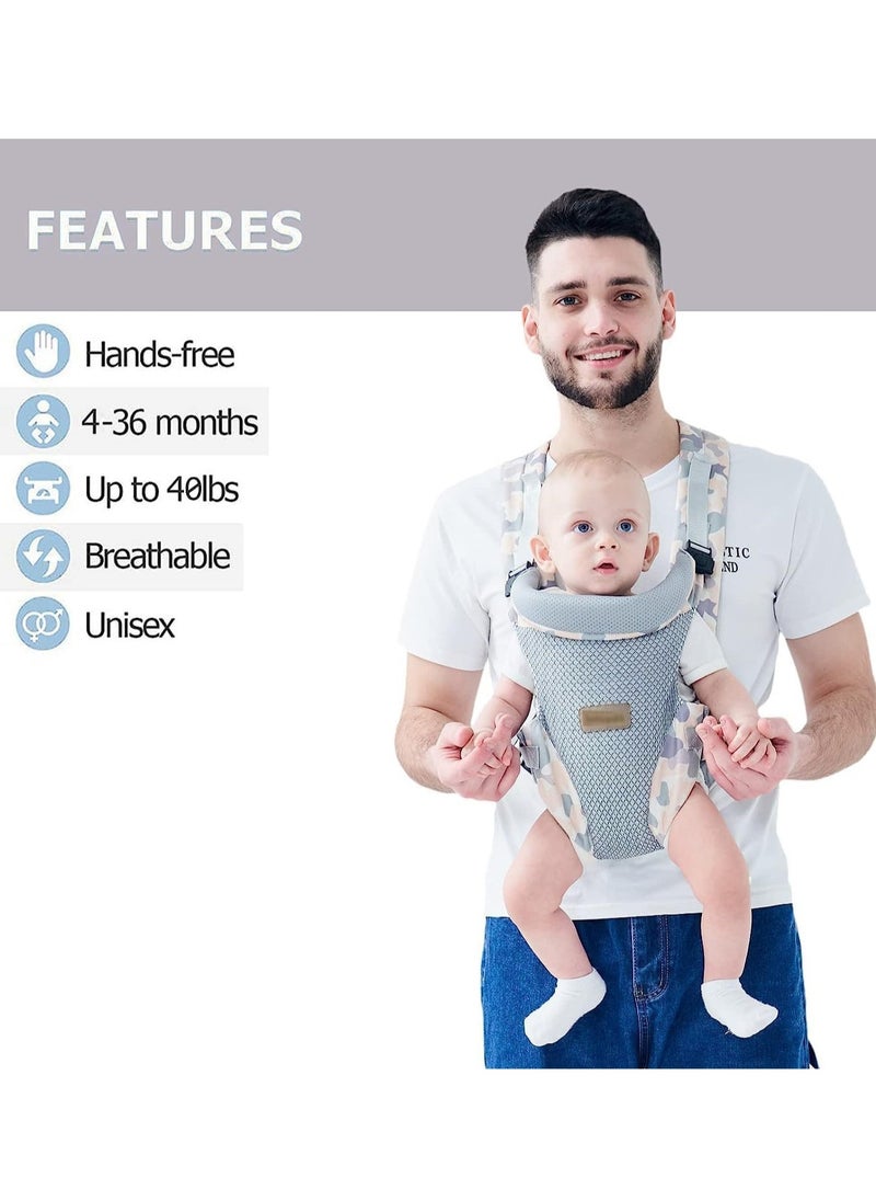 General Baby Wrap Carrier Baby Sling Newborn to Toddler Adjustable Holder Portable Convertible Front and Back Backpack Carry (Camouflage)  - Image 4
