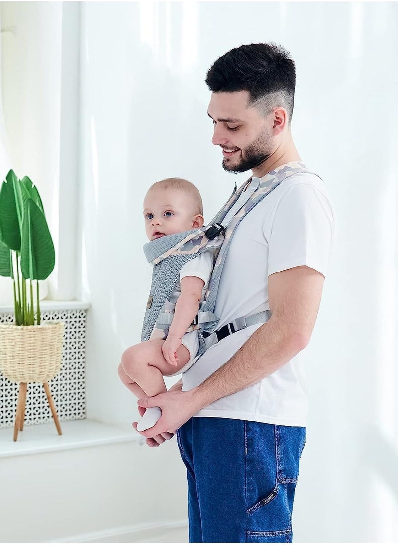 General Baby Wrap Carrier Baby Sling Newborn to Toddler Adjustable Holder Portable Convertible Front and Back Backpack Carry (Camouflage)  - Image 5