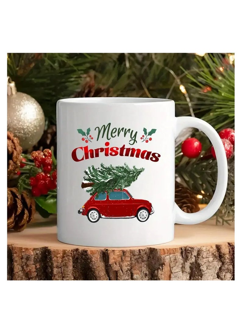 RYN Merry Christmas 11oz Ceramic Coffee Mug - Insulated, Reusable with Handle - Perfect Gift for Friends, Family, Coworkers - Festive Xmas Designs - Image 5