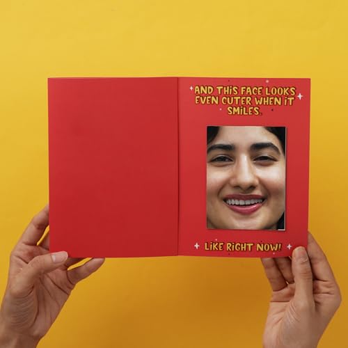 Oye Happy - Cute Person Mirror Card - Romantic Greeting Card for Girlfriend, Wife, Husband, Boyfriend, Couples, Fiance - Best Gift for Spouse - Funny Card for Birthday, Anniversary - Image 2