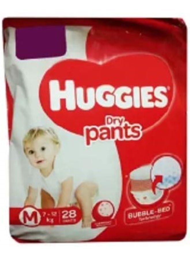 Huggies Baby Dry Pants,size Medium, 28 Pcs Pack, Combo of 6 Packs - M (168 Pieces) - Image 2