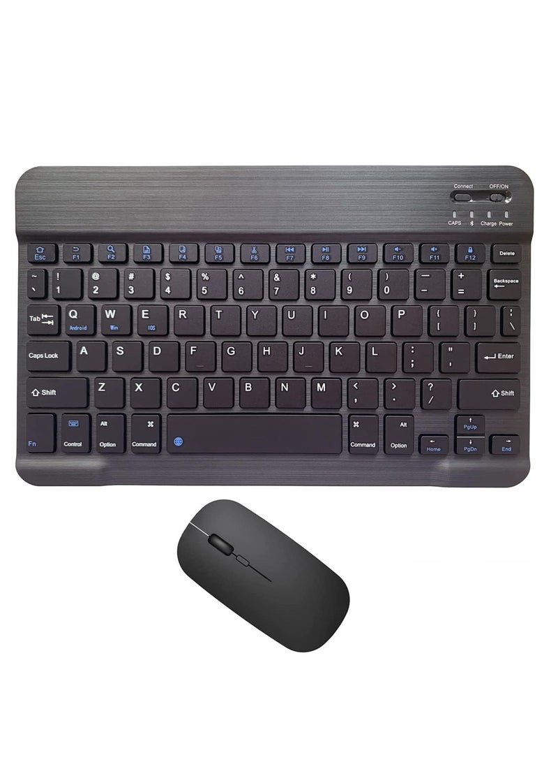 ELTRAZONE Arabic and English Bluetooth Keyboard and Mouse Combo Ultra Slim Portable Compact Wireless Mouse Keyboard Set for IOS Android Windows Tablet Phone iPhone iPad Pro Air Mini  - Image 4