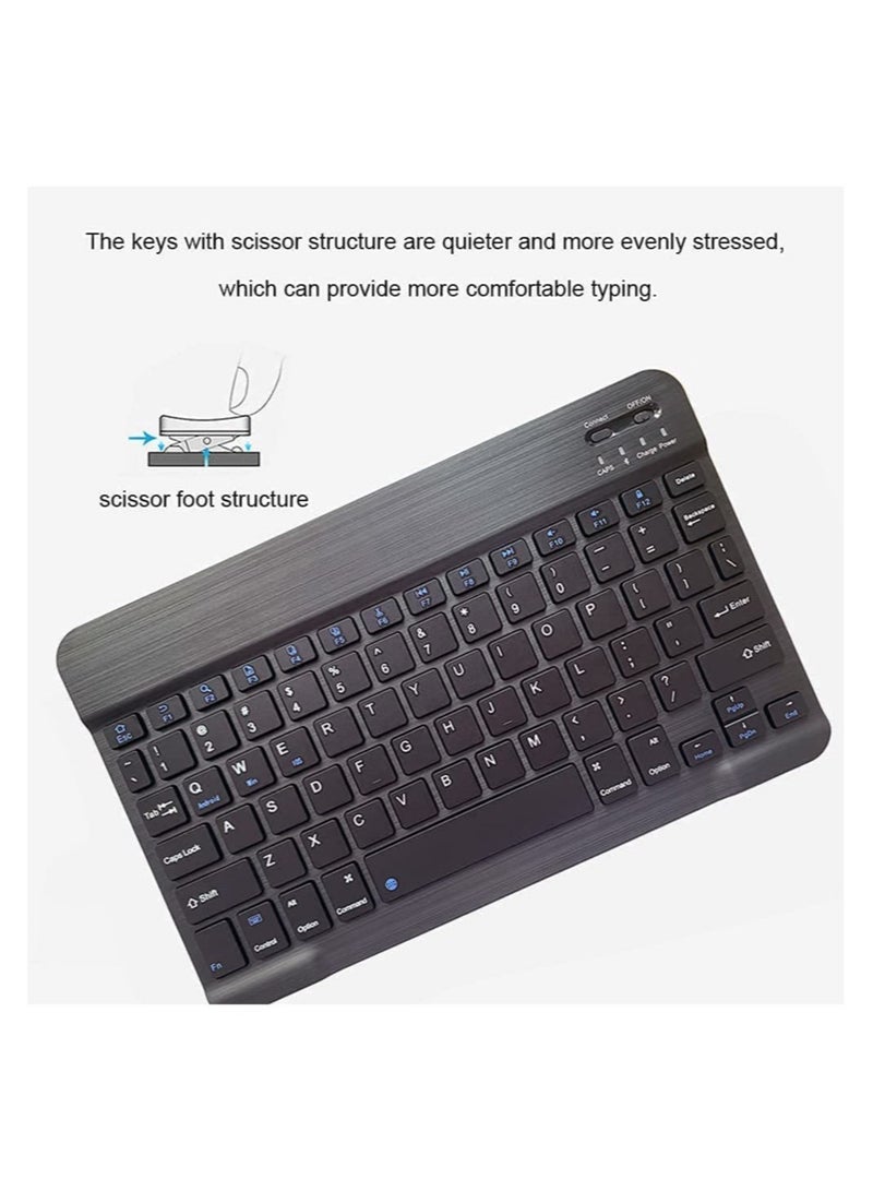 ELTRAZONE Arabic and English Bluetooth Keyboard and Mouse Combo Ultra Slim Portable Compact Wireless Mouse Keyboard Set for IOS Android Windows Tablet Phone iPhone iPad Pro Air Mini  - Image 2