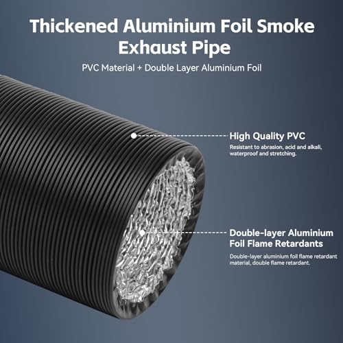 UniTak3D Smoke Exhaust Kit with Efficient Ventilation 4500RPM Fan and PipeExhaust SmokeOdorsFan Fume Extraction Kit Exhaust Fan for Laser Engraver and 3D Printer Enclosure Tent Cover - Image 3