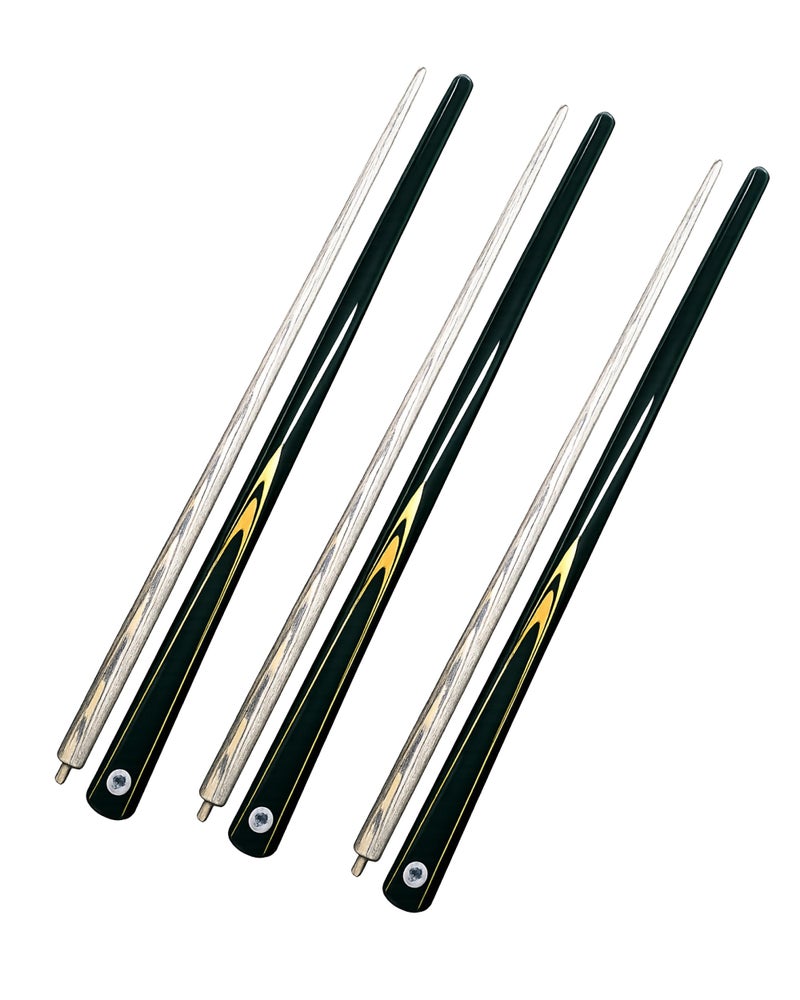 JBB Snooker/Pool Three Cue Stick Combo, 9mm, Half-Joint - 3 Pcs - Image 1