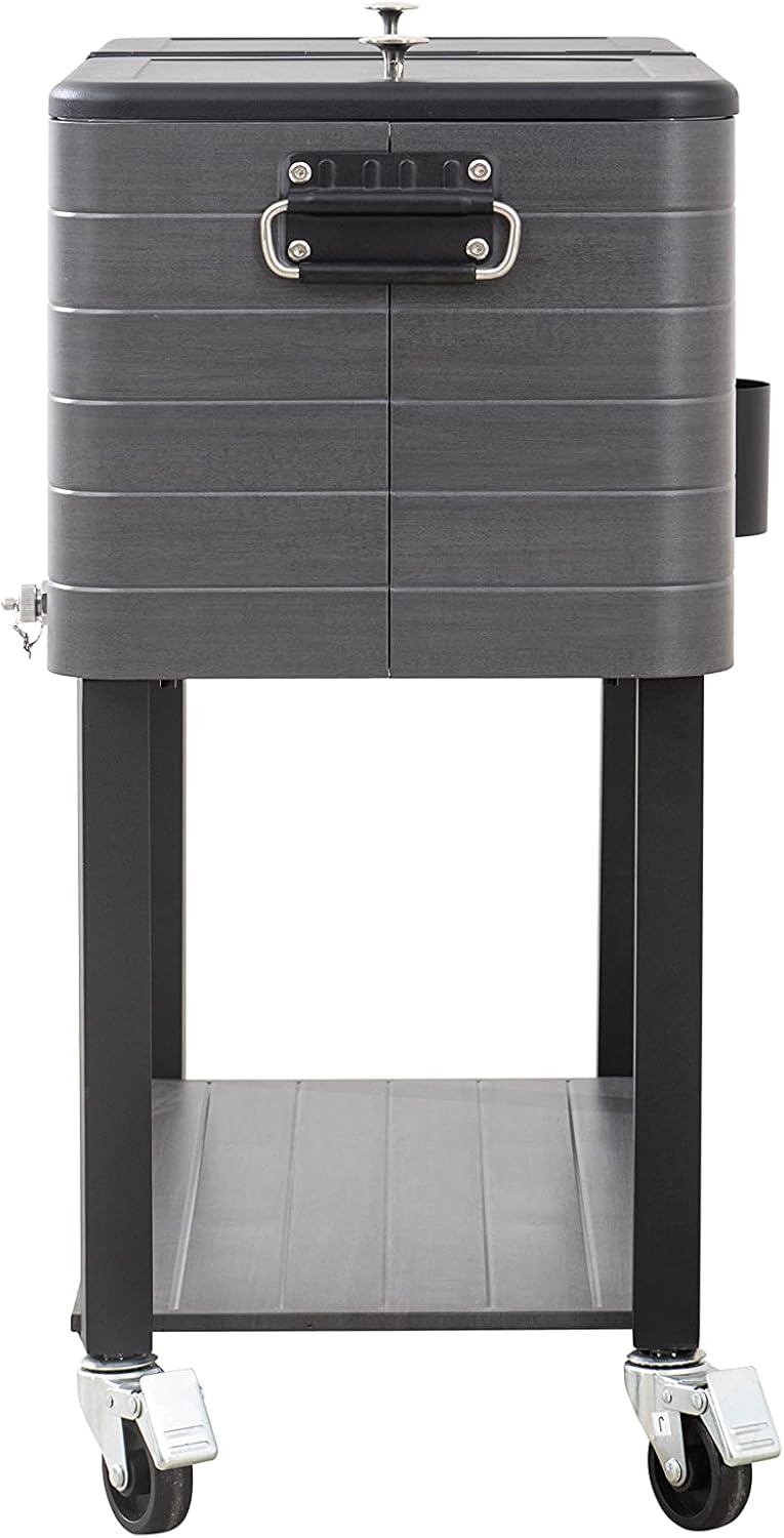 Sunjoy Sunjoy Cooler Gray Wood Grain Finish 80 Quart20 Gallon Capacity - Image 4