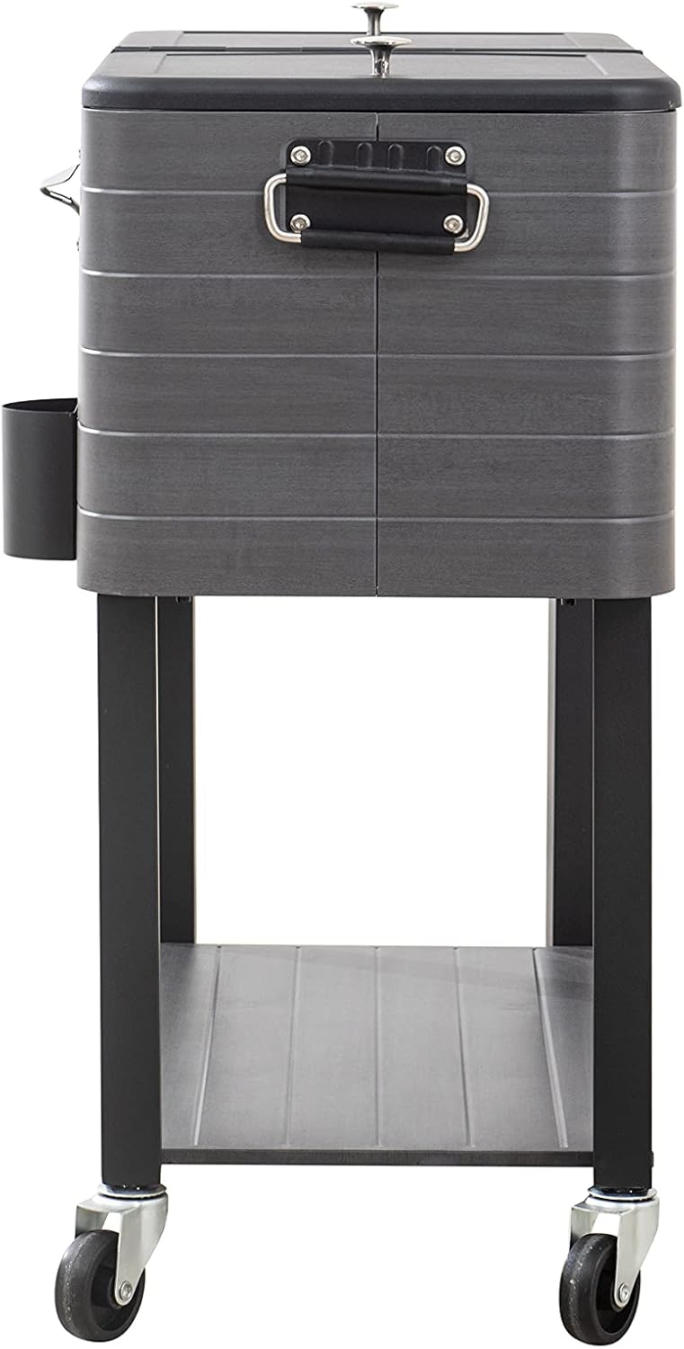 Sunjoy Sunjoy Cooler Gray Wood Grain Finish 80 Quart20 Gallon Capacity - Image 5