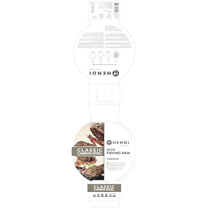 ريحني Hendi Sartn De Frer Apta Para Induccin Y Horno Hasta 220C Fondo 156mm Con Recubrimiento Antiadherente Natural Despus De Curar 385X204XH75mm Acero Al Carbn - Image 4
