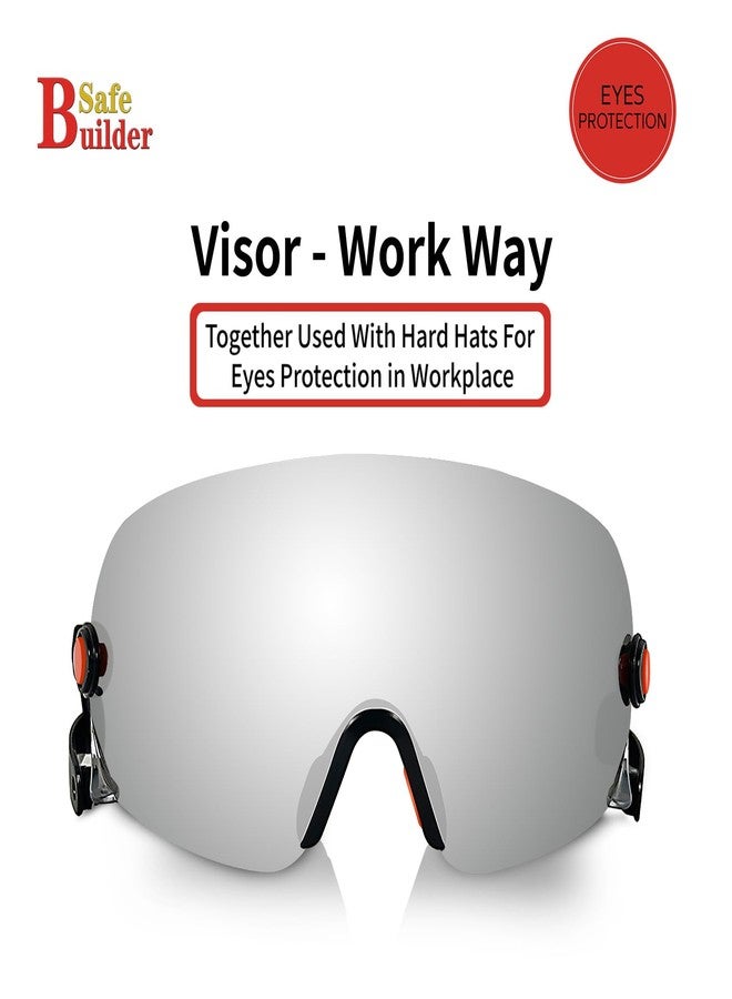 SAFEBUILDER Safety Visor Hard Hat Accessories for CR06& CR08 (Build in -Tinted Visor) - Image 2