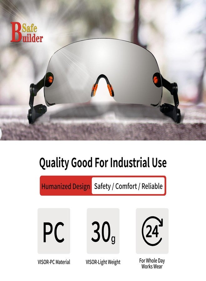 SAFEBUILDER Safety Visor Hard Hat Accessories for CR06& CR08 (Build in -Tinted Visor) - Image 3