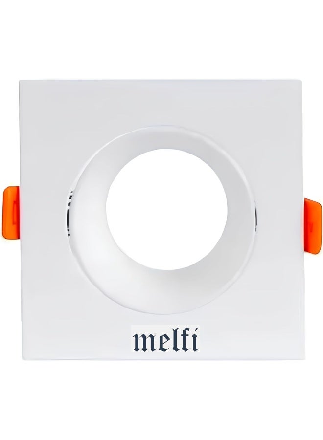 melfi Square Ceiling Spot Adjustable Fixture With Sleek Square Frame For Modern Interiors - Efficient, Easy Installation, Ideal For Living Room, Kitchen, And Office (White, 1 Pcs) - Image 1