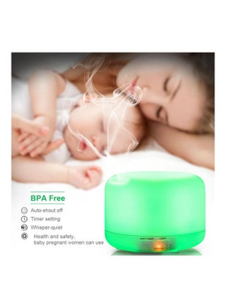 7-Colour LED Light Lamp Aroma Diffuser Essential Oil Air Humidifier White 500ml - view 4