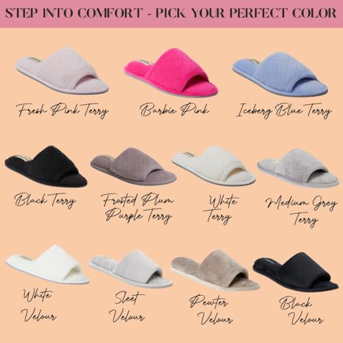 Dearfoams Women's Beatrice Side Gore Slide Slipper, Fresh Pink, Medium - Image 3