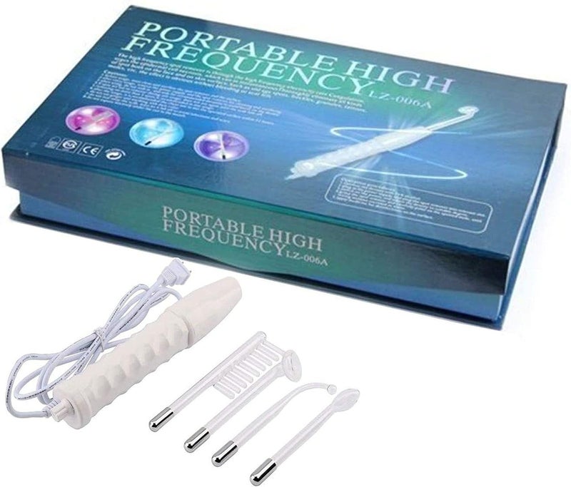 Concepta Portable High Frequency Machine Facial Wand Acne for Skin Tightening Acne Spot Wrinkles Reducing Puffy Eyes Dark Circles Dispel Freckle 4 in 1 Handheld High Frequency Machine for Face & Hair - Image 1