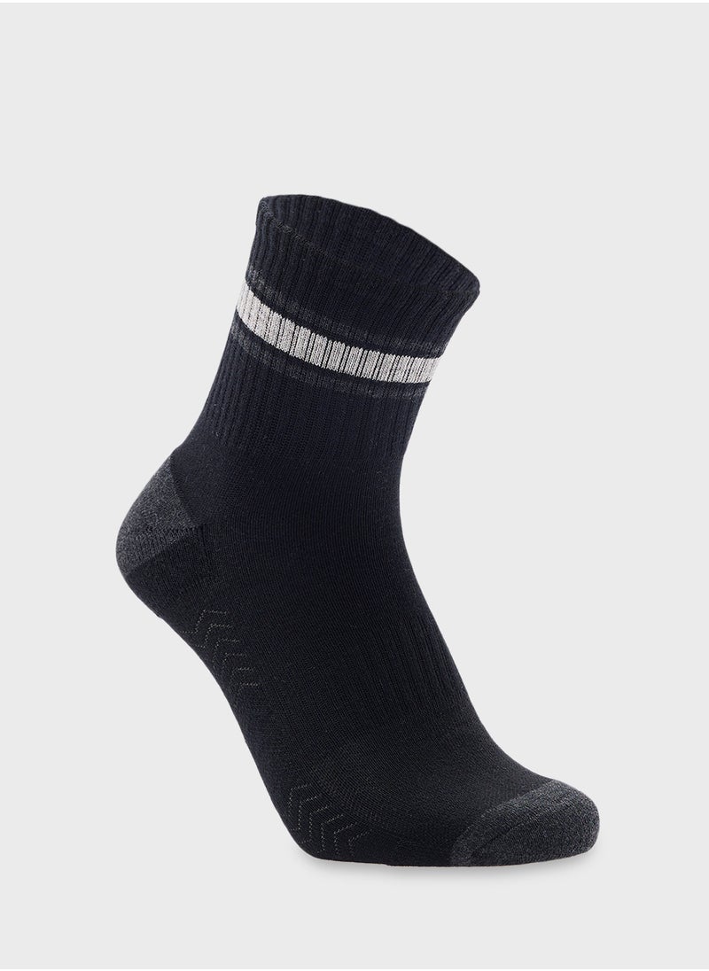 SKECHERS 3 Pack Terry Hi Qtr Crew Socks  - Image 4