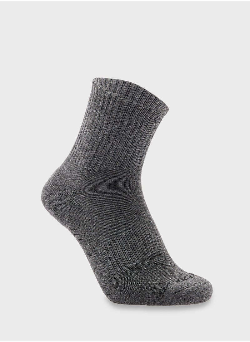 SKECHERS 3 Pack Terry Hi Qtr Crew Socks  - Image 3