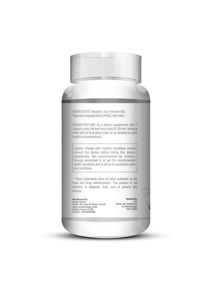 ANC Niacin Vitamin B3 For Vascularity & Increase Cellular Energy 90 Veg Capsules  - Image 2